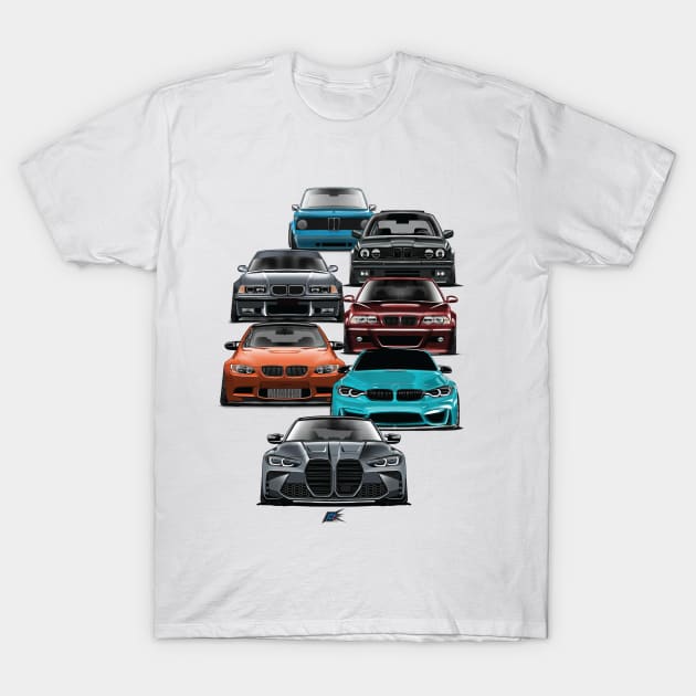 bmw m3 m4 evolution type1 T-Shirt by naquash